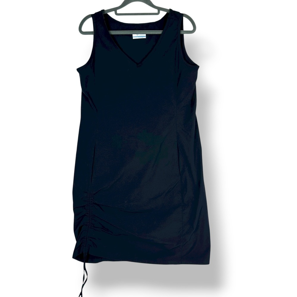 Womens Columbia Anytime Casual III Ruched Dress Black Size Medium
